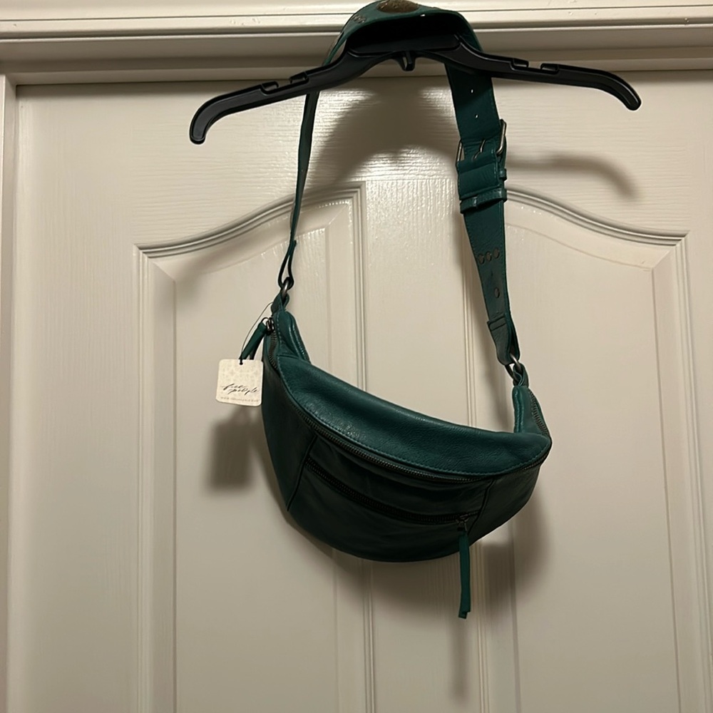 NWT Free People Embellished Sling - Emerald
